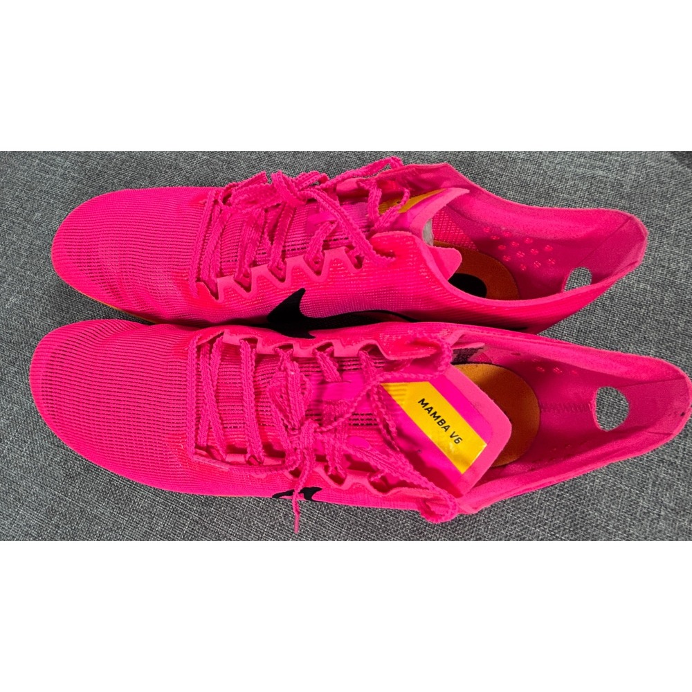 Nike Zoom Mamba V6 Shoes Distance Racing Track Spikes Pink Orange Men's 13 NEW